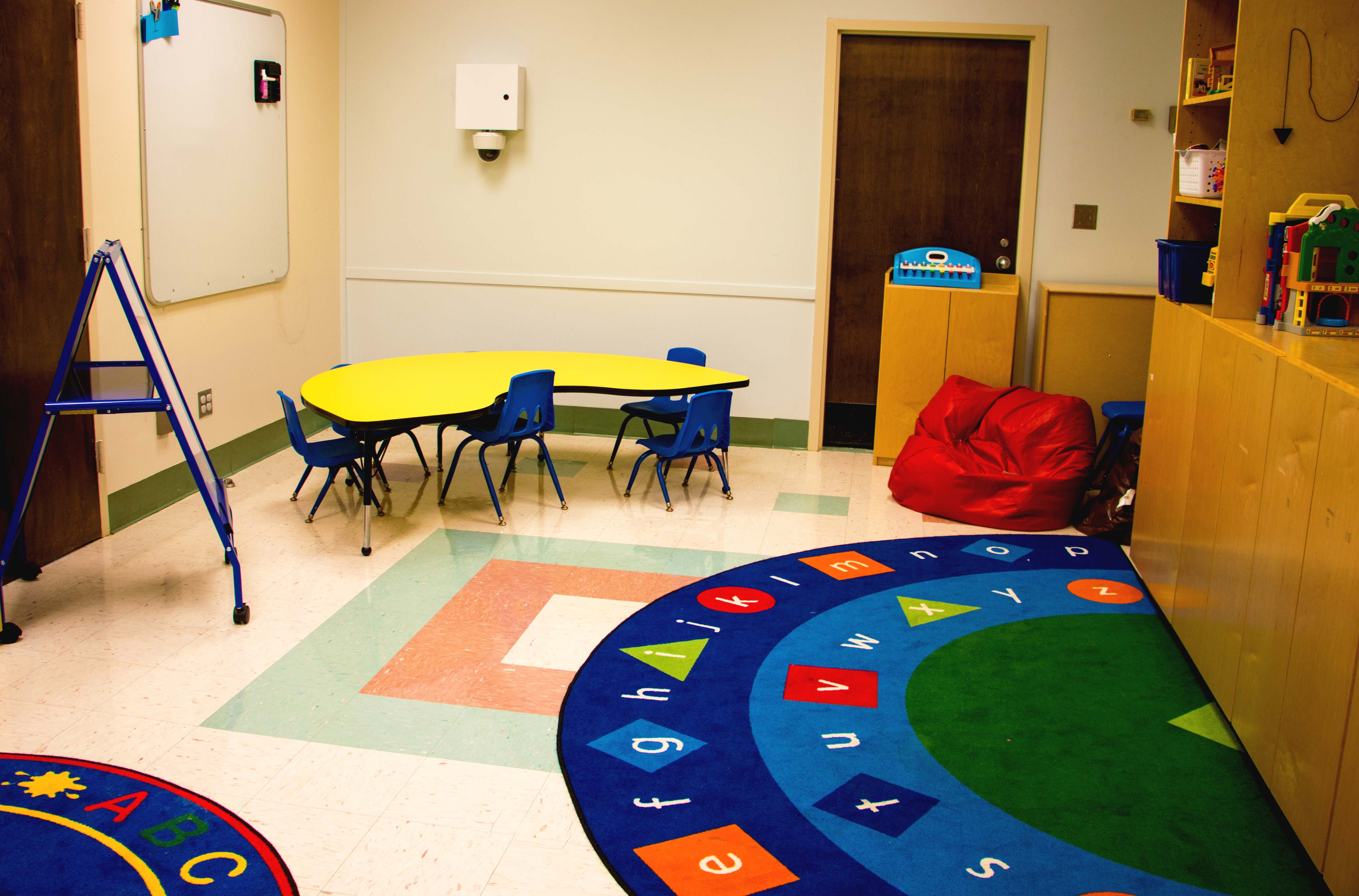 a colorfully decorated classroom